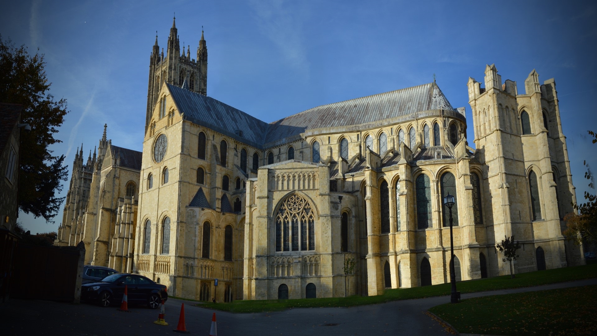 Canterbury Cathedral, seen from the south east at ground level