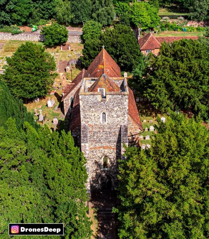 St Martin's Church seen from the air